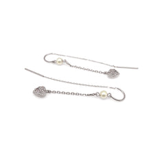 Load image into Gallery viewer, SWEETHEART 1 PEARL CHAIN EARRING