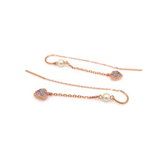 Load image into Gallery viewer, SWEETHEART 1 PEARL CHAIN EARRING