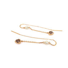 Load image into Gallery viewer, SWEETHEART 1 PEARL CHAIN EARRING