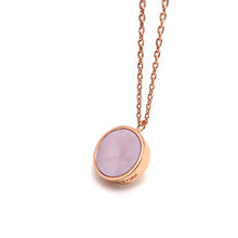 Load image into Gallery viewer, B-BLOCK CIRCLE STONE NECKLACE
