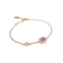 Load image into Gallery viewer, AUGUST 2 SQ STONE CHAIN BRACELET