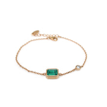 Load image into Gallery viewer, AUGUST 2 SQ STONE CHAIN BRACELET