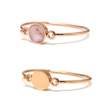 Load image into Gallery viewer, B-BLOCK TWO STONE INLAY SWIVEL BANGLE