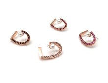 Load image into Gallery viewer, AMOUR CUT OUT PAVE HEART EARRING