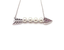 Load image into Gallery viewer, ELLEY HEART ARROW ALL PAVE NECKLACE