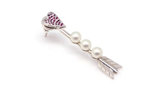 Load image into Gallery viewer, ELLEY HEART ARROW PAVE EARRING