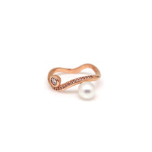 Load image into Gallery viewer, DAWN WAVE PEARL PAVED RING