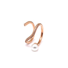 Load image into Gallery viewer, ZIMMERMAN WAVE PEARL PAVED RING