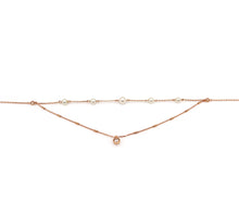 Load image into Gallery viewer, CECILLIA PEARL STONE DBL CHOKER NECKLACE