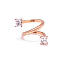 Load image into Gallery viewer, 'Z' LINE SQUARE STONE PLAIN RING