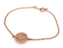 Load image into Gallery viewer, SMALL HEART EYED SMILE CHAIN BRACELET
