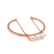 Load image into Gallery viewer, DELPHINE DBL CHAIN OPEN BANGLE