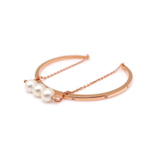 Load image into Gallery viewer, DELPHINE DBL CHAIN OPEN BANGLE