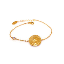 Load image into Gallery viewer, ANCIENT ROMAN COIN STONE  CHAIN BRACELET