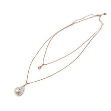 Load image into Gallery viewer, CROSBY BAROQUE PEARL STONE DBL NECKLACE
