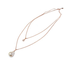 Load image into Gallery viewer, CROSBY BAROQUE PEARL STONE DBL NECKLACE