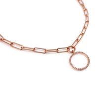 Load image into Gallery viewer, FREDERIC PAVED CIRCLE LINK CHAIN NECKLACE