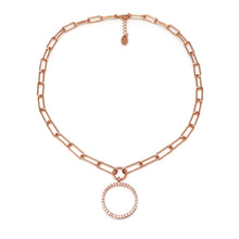 Load image into Gallery viewer, FREDERIC PAVED CIRCLE LINK CHAIN NECKLACE