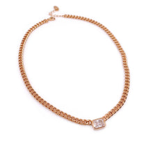 Load image into Gallery viewer, JACQUE SQ STONE CHAIN NECKLACE
