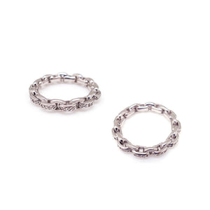 ESME PAVED CHAIN LINK RING