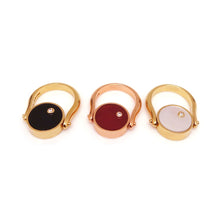 Load image into Gallery viewer, B-BLOCK ONE STONE INLAY SWIVEL RING