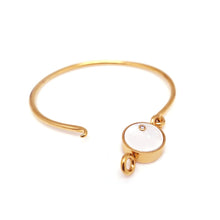 Load image into Gallery viewer, B-BLOCK ONE STONE INLAY SWIVEL BANGLE