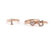 Load image into Gallery viewer, 'I' LETTER KNUCKLE OPEN RING