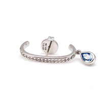 Load image into Gallery viewer, PAVE 'C' RAINDROP EARRING