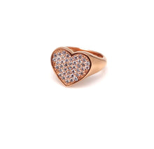 Load image into Gallery viewer, J'ADORE HEAR PAVE SIGNET RING