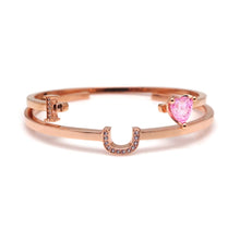 Load image into Gallery viewer, I HEART U SMILE DOUBLE BANGLES