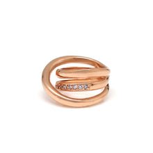 Load image into Gallery viewer, RAQUEL DBL 'X' LINE PAVED RING