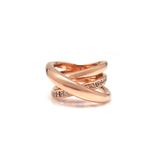 Load image into Gallery viewer, RAQUEL DBL 'X' LINE PAVED RING