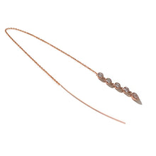 Load image into Gallery viewer, CELESTE 2 FIVE STONE CHAIN EARRING