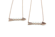 Load image into Gallery viewer, ELLEY HEART ARROW ALL PAVE NECKLACE