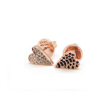 Load image into Gallery viewer, ELLEY HEART PAVE STUD EARRING