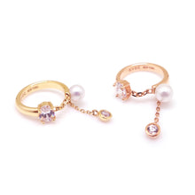 Load image into Gallery viewer, ANNABELLE PEARL STONE CHAIN RING