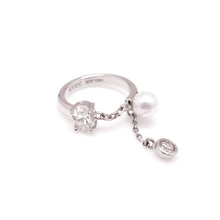 Load image into Gallery viewer, ANNABELLE PEARL STONE CHAIN RING