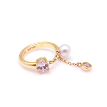 Load image into Gallery viewer, ANNABELLE PEARL STONE CHAIN RING
