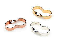 Load image into Gallery viewer, YVETTE TWISTED PEARL/PLAIN DBL FINGER RING