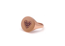 Load image into Gallery viewer, ZEMMA HEART SIGNET PINKY RING