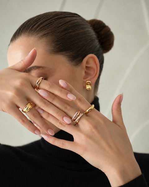LE LIEN 3 DUO LINKED PAVE RING