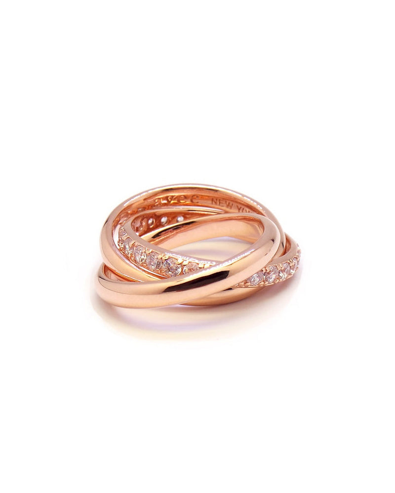 LE LIEN 1 TRIO LINKED PAVE RING