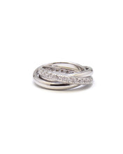 Load image into Gallery viewer, LE LIEN 1 TRIO LINKED PAVE RING
