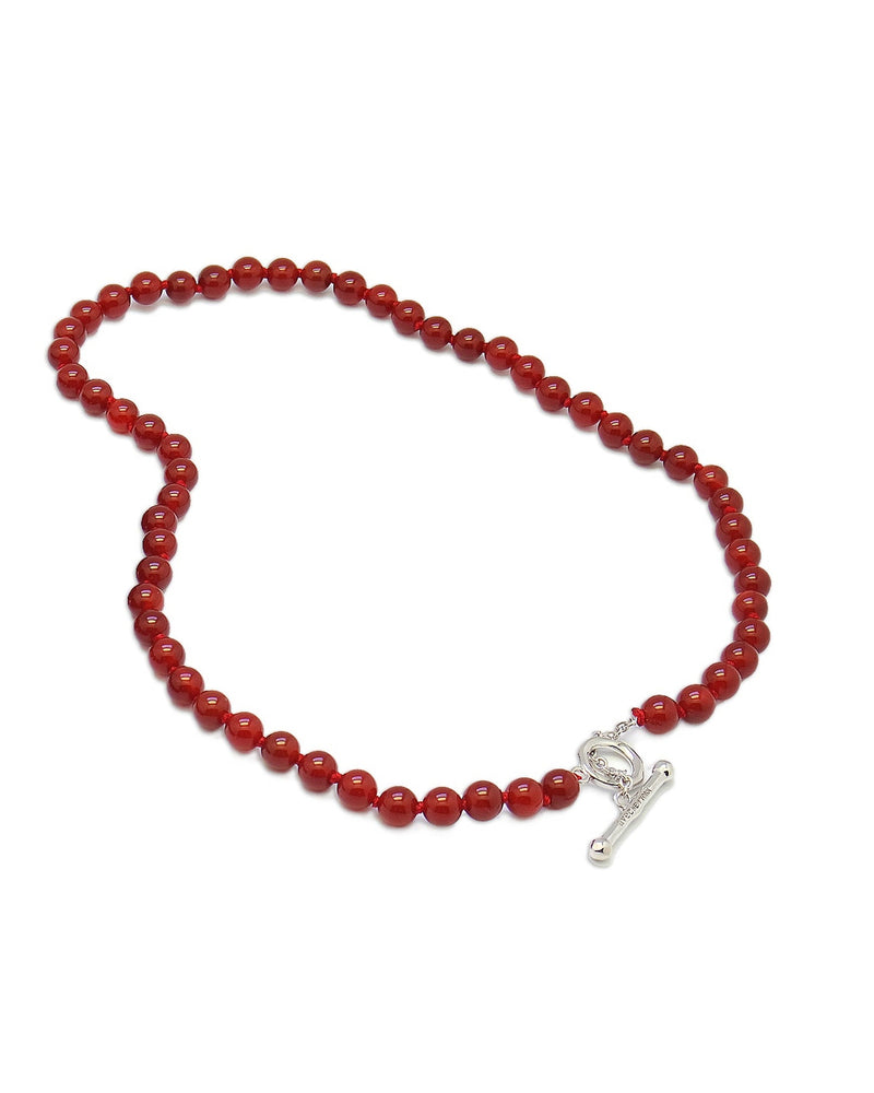 SAVINA 3 CARNELIAN BEADED NECKLACE