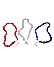 Load image into Gallery viewer, SAVINA AQUAMARINE BEADED NECKLACE
