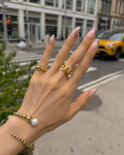 Load image into Gallery viewer, ERES TRIPLE PAVED MATTED FINISH CHAIN RING
