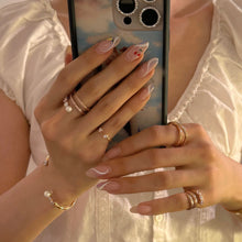 Load image into Gallery viewer, NOORE 1 PEARL RHINESTONE PAVE RING
