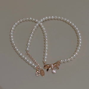 ODILIE BOW FRESHWATER PEARL NECKLACE