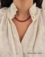 Load image into Gallery viewer, SAVINA 3 CARNELIAN BEADED NECKLACE
