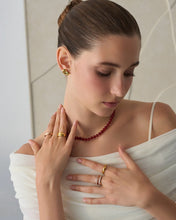Load image into Gallery viewer, SAVINA 3 CARNELIAN BEADED NECKLACE
